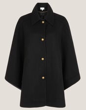 Ciara Cape Coat, Black (BLACK), large