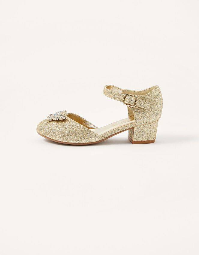 Glitter Butterfly Heels, Gold (GOLD), large