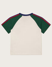 Sporty Crocodile Raglan T-Shirt, White (WHITE), large