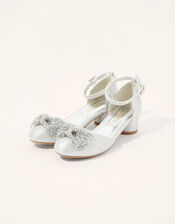Dazzle Bow Two-Part Heels, Silver (SILVER), large