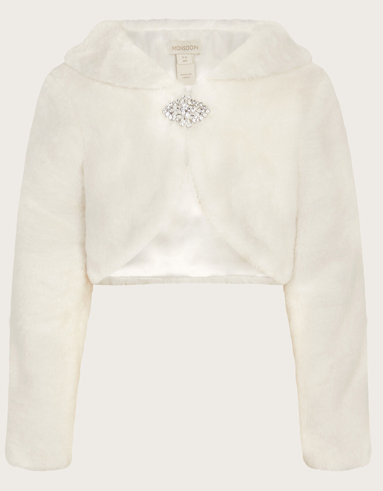 Long sleeve fur bolero hot sale