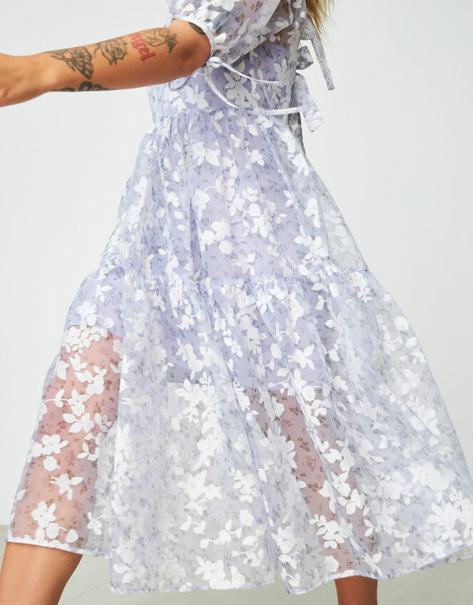 Crās Floral Mesh Dress, Purple (LILAC), large