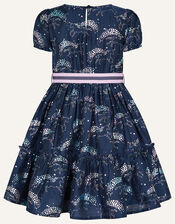 Jumping Rainbow Dress Navy, Teal (TEAL), large