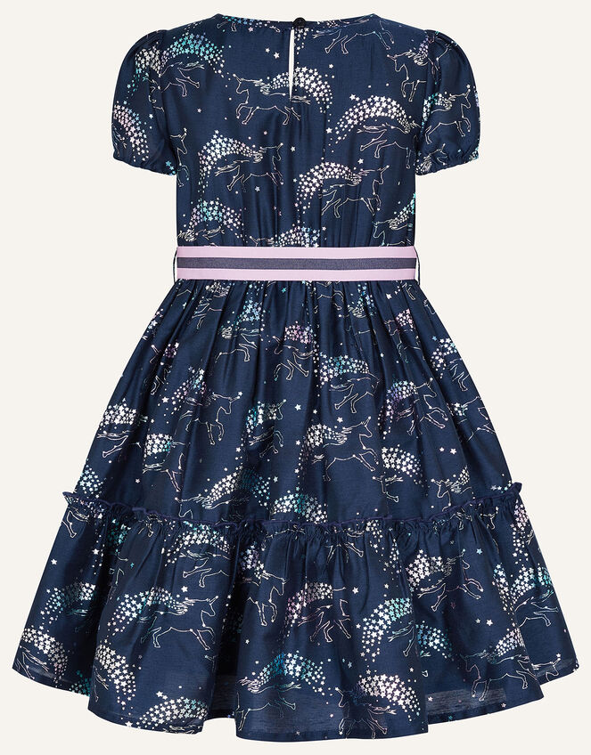 Jumping Rainbow Dress Navy, Teal (TEAL), large