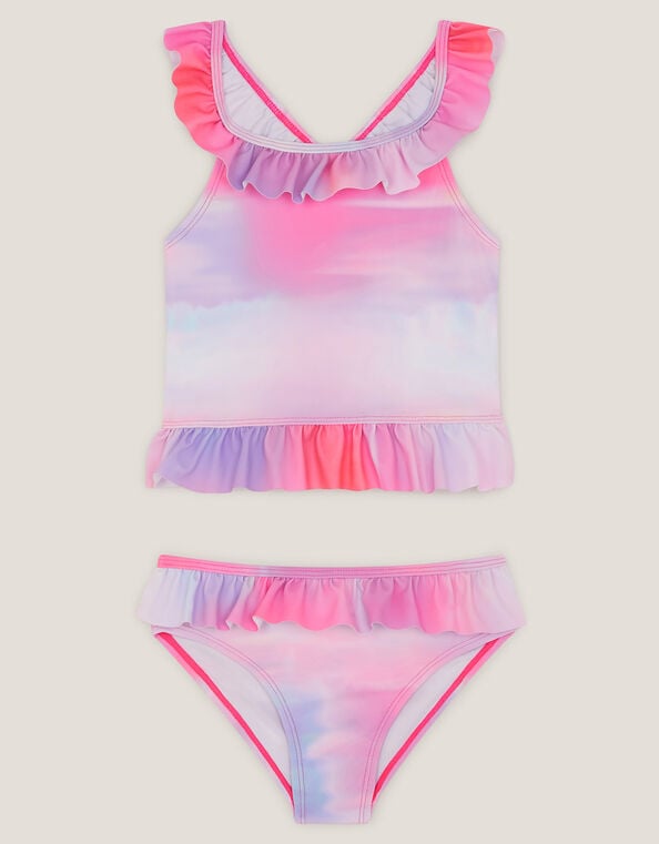 Frilly Ombr&eacute; Tankini Set, Pink (PINK), large