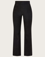 Suedette Wide Leg Trousers, Black (BLACK), large