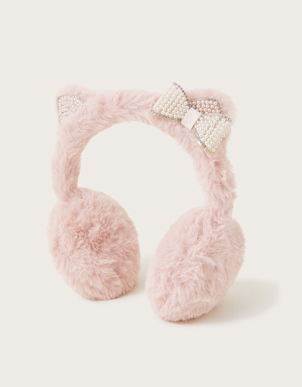 Embellished Cat Earmuffs, , large