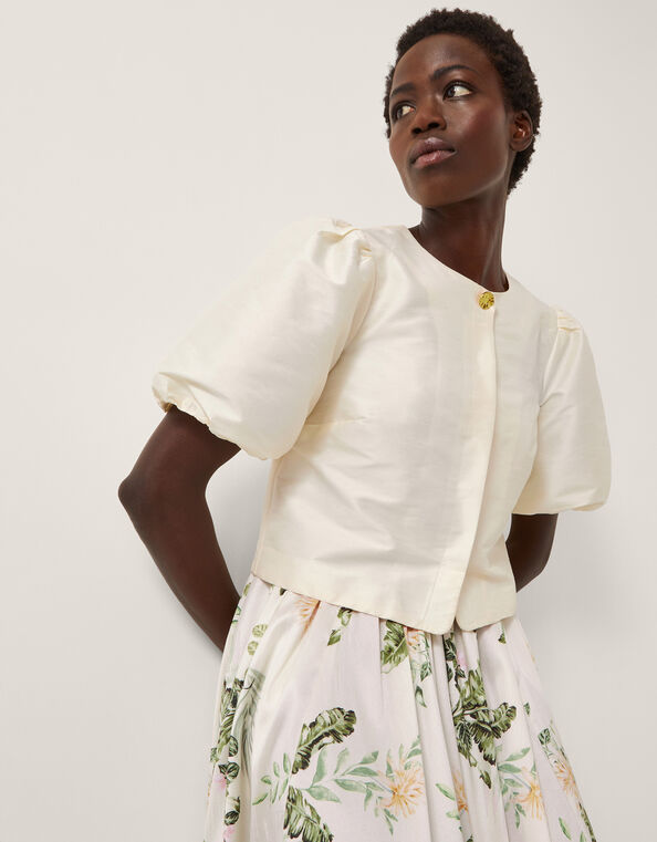 Anne Puff Sleeve Jacket, Cream (CREAM), large