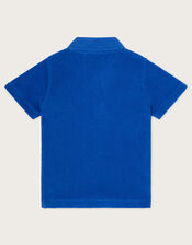Ride The Wave Terry Polo Shirt, Blue (BLUE), large