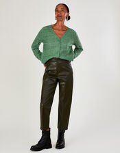 Super-Soft Cable Knit Cardigan, Green (GREEN), large
