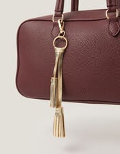 Metallic Tassel Bag Charm, , large
