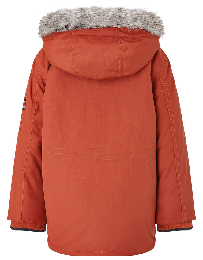 Parka Coat with Hood, Red (RED), large