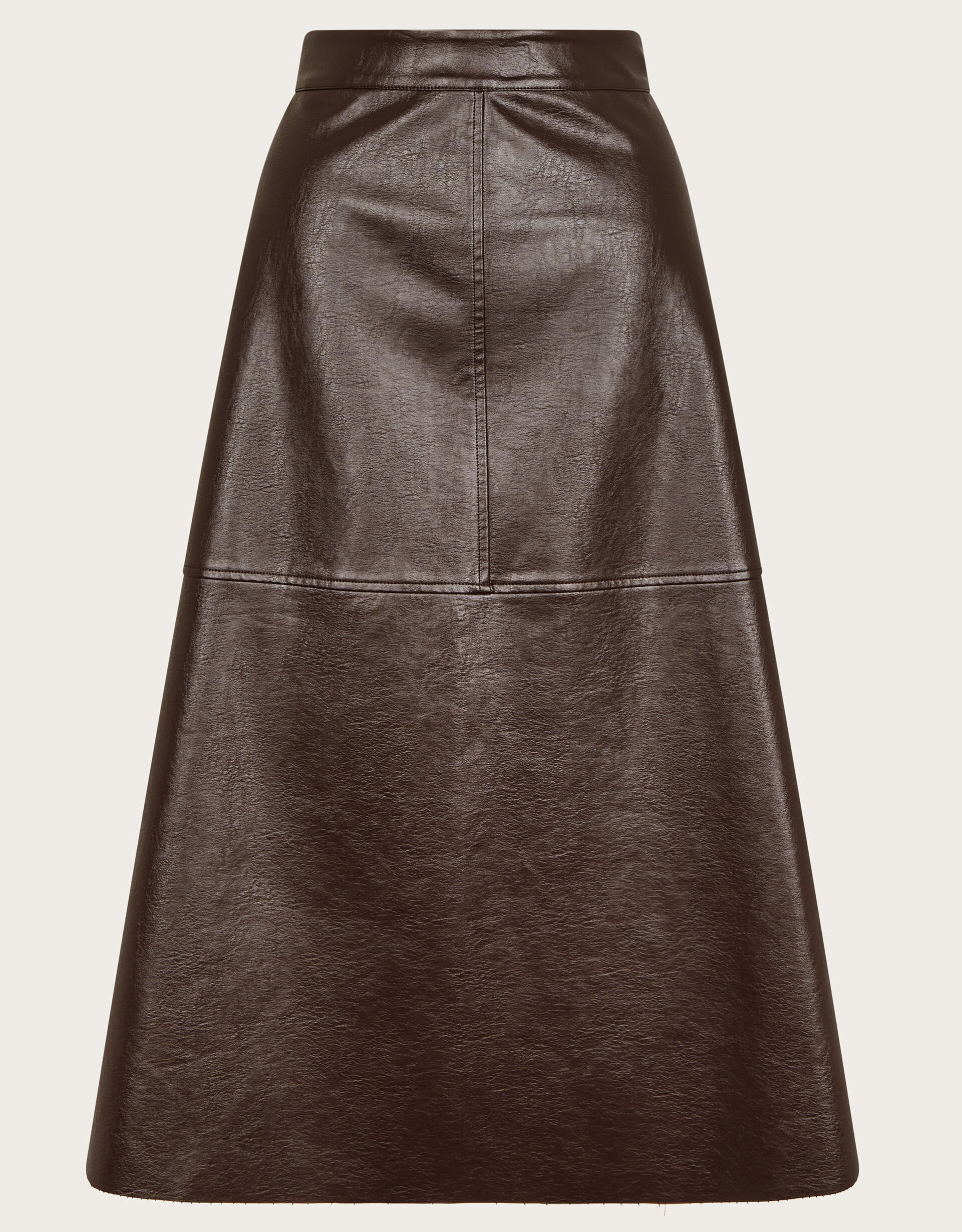 Faux leather midi skirt uk hot sale