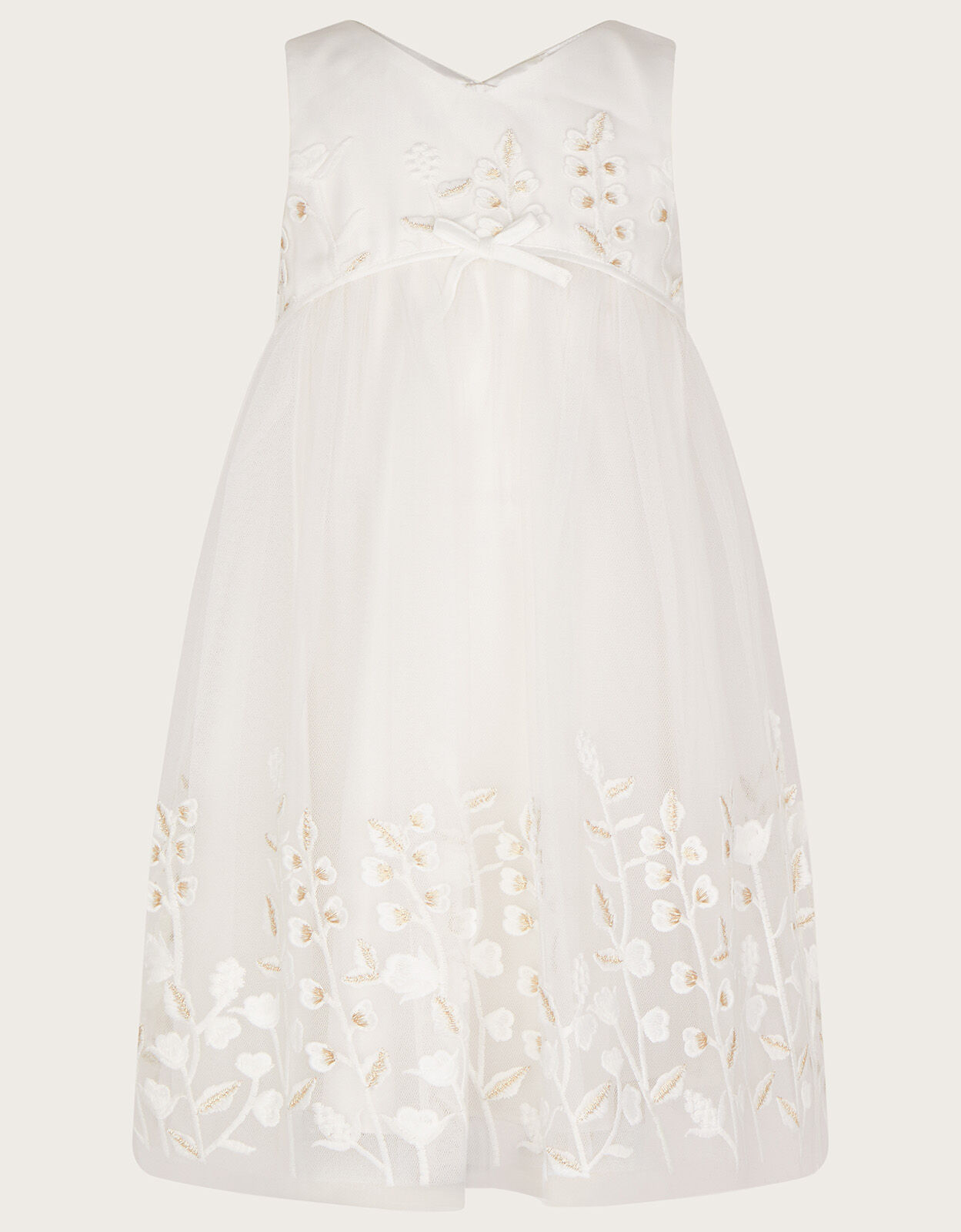 Baby Lilly Embroidered Meadow Maxi Dress Ivory Baby Girl Dresses