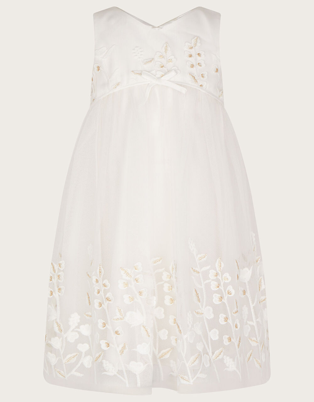 Baby Lilly Embroidered Meadow Maxi Dress Ivory Baby Girl Dresses