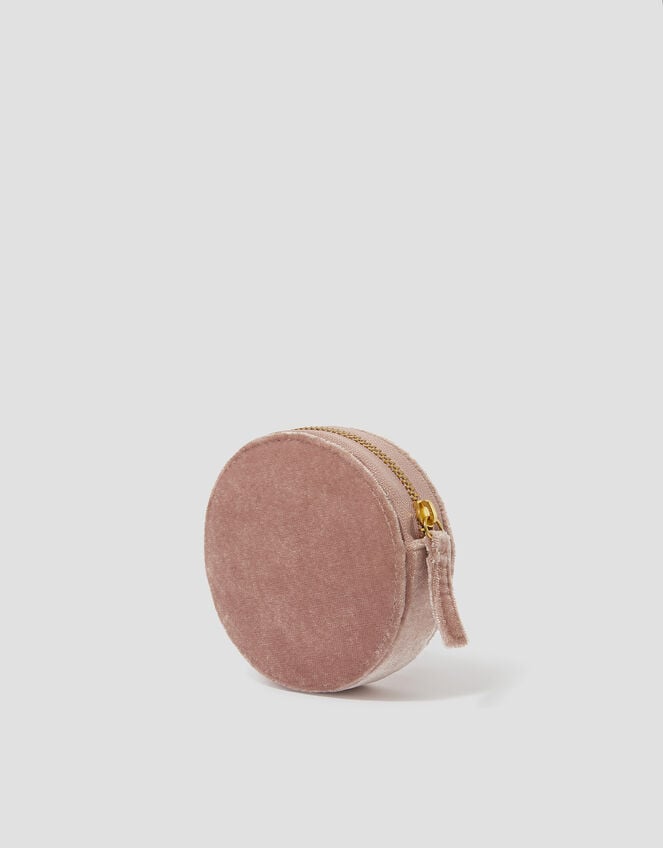 Initial Embellished Coin Purse, Pink (PINK), large
