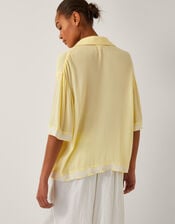 Sienna Ricrac Short Sleeve Shirt, Yellow (YELLOW), large