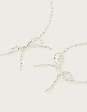 Dazzle Beaded Bow Bracelet and Necklace Set, , large