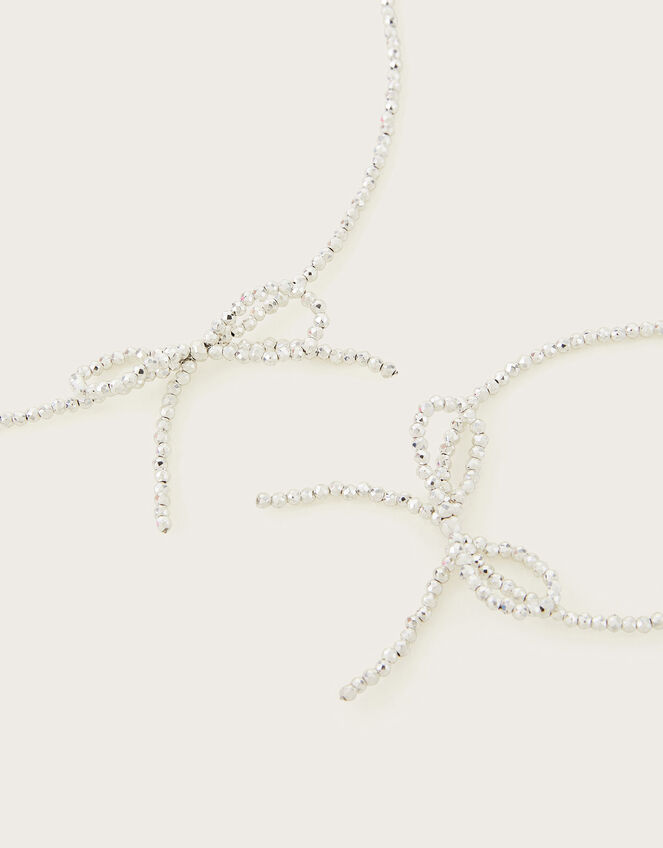 Dazzle Beaded Bow Bracelet and Necklace Set, , large