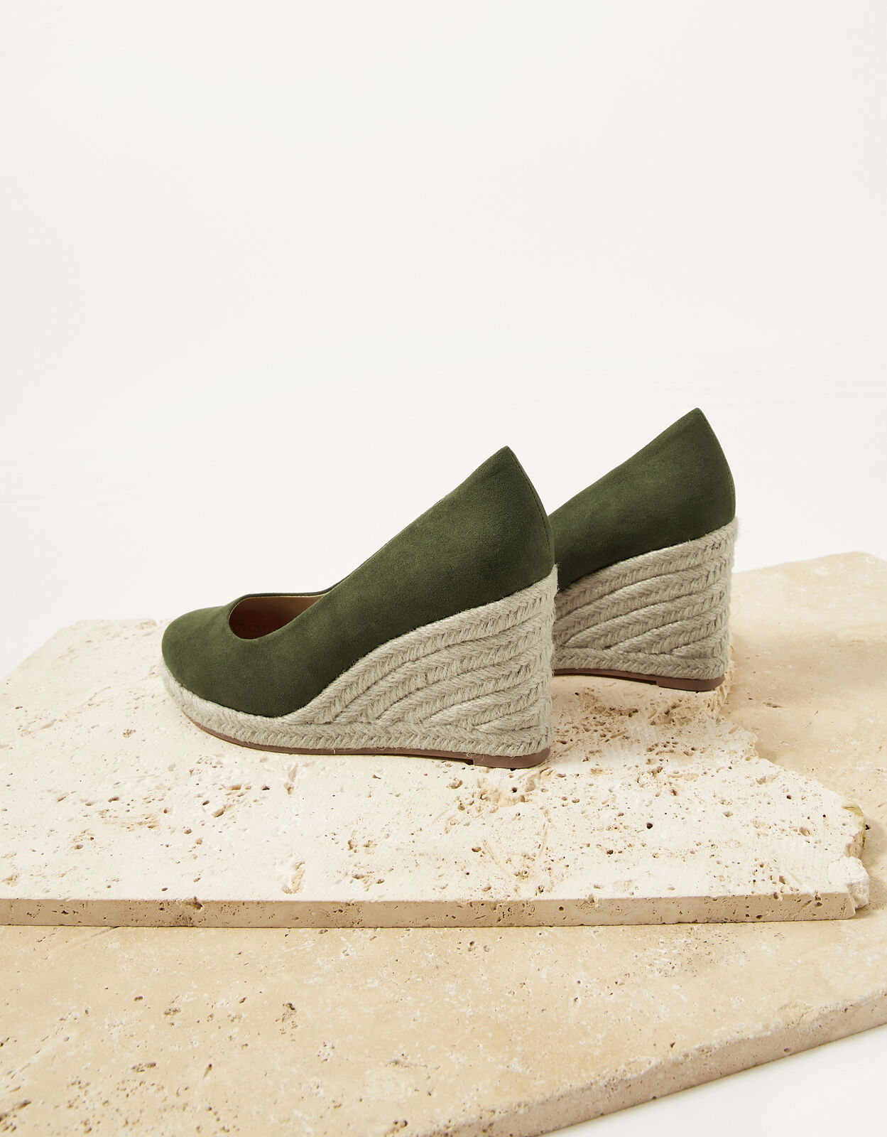 Olive green shop espadrille wedges