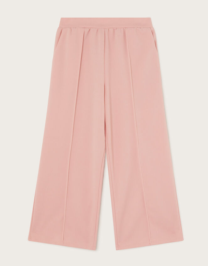 Ponte Pintuck Wide Leg Trousers, Pink (PINK), large