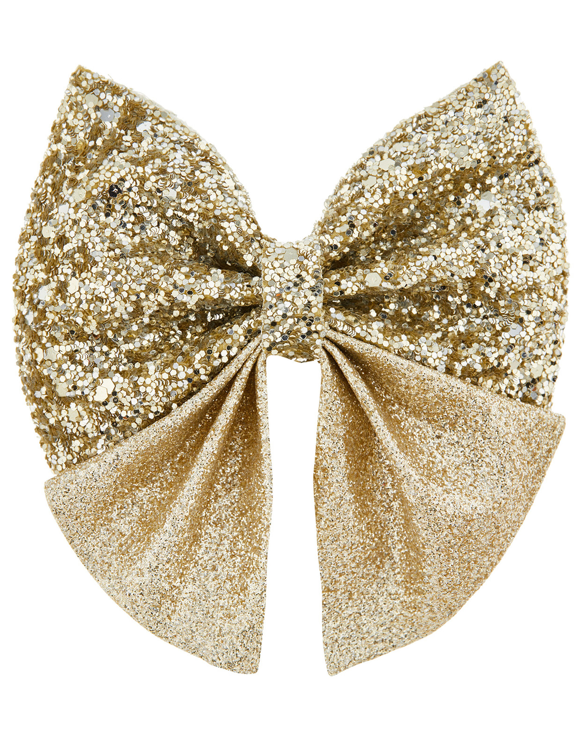 Grace Glitter Large Bow Hair Clip, , large