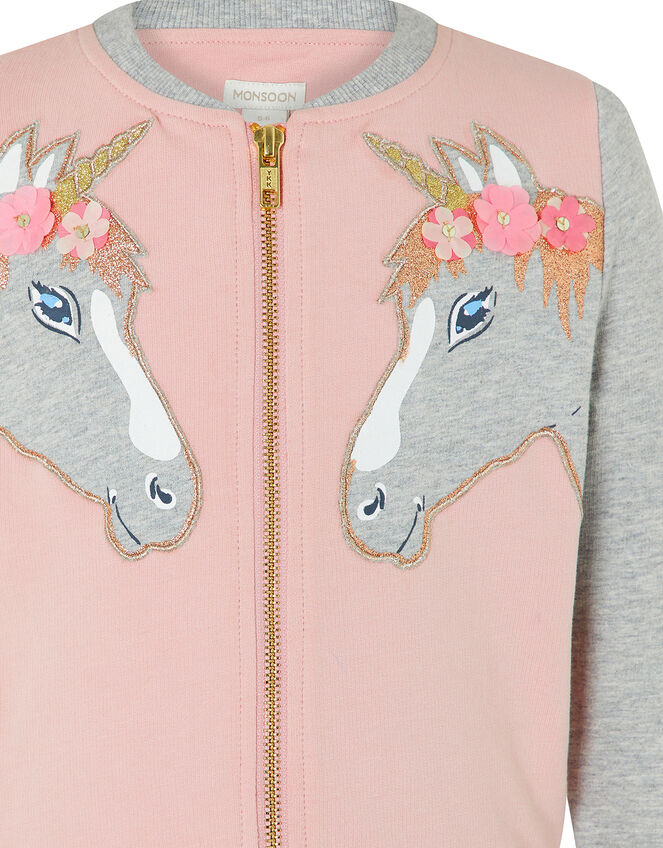 Tara Unicorn Bomber Jacket, Pink (PINK), large
