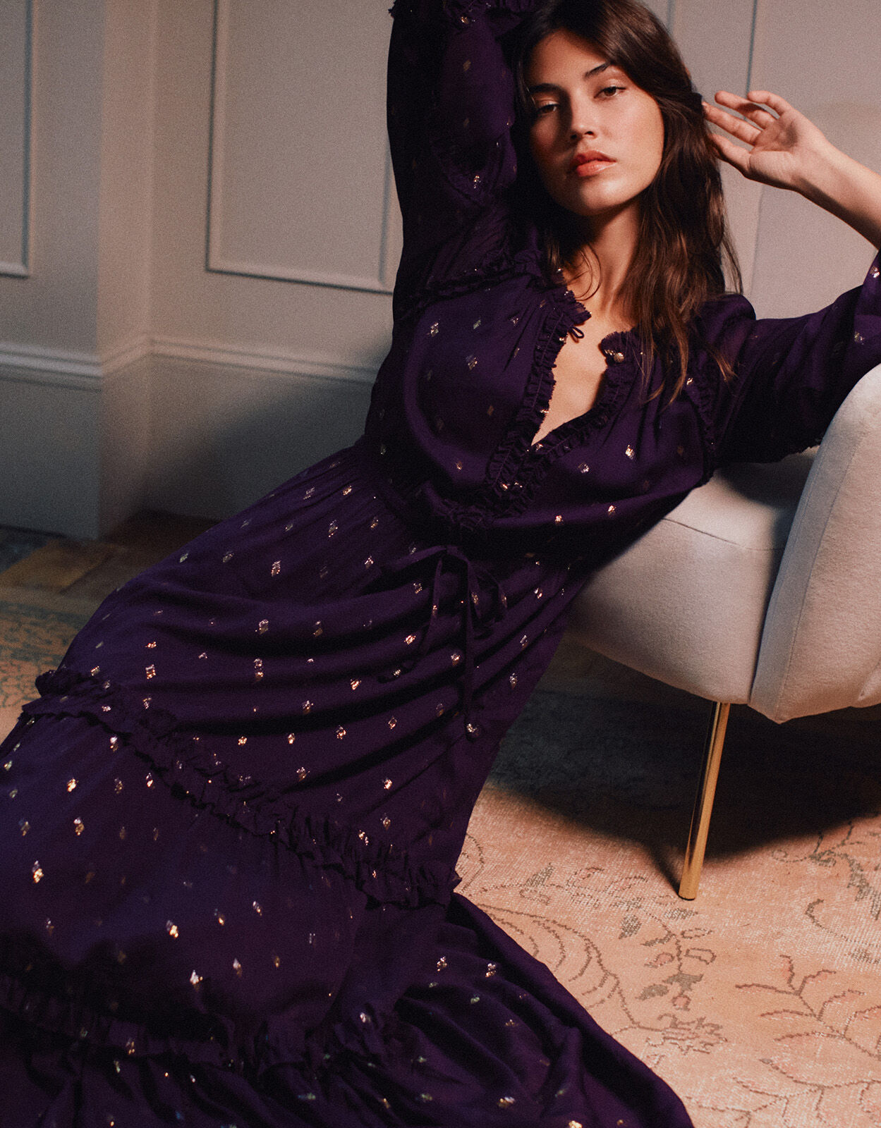 Purple maxi cheap dress uk