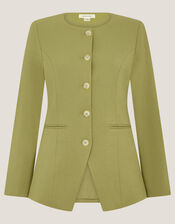 Adeline Shoulder Pad Suit Jacket, Green (GREEN), large