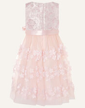 Jacquard Petal Dress, Pink (PINK), large