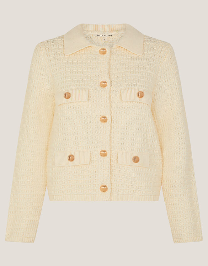 Coby Collar Cardigan Ivory