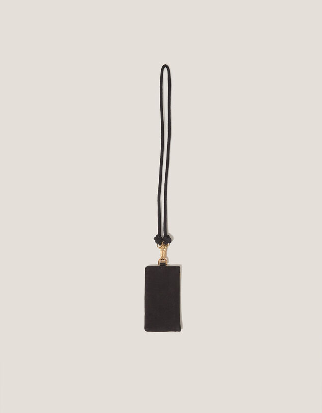 Card Holder Lanyard, Black (BLACK), large