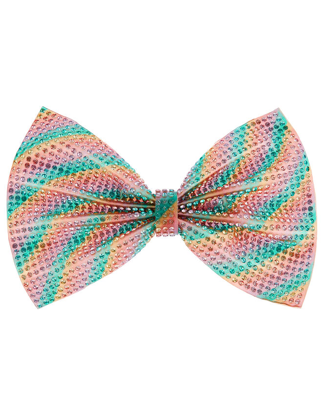 Roxy Rainbow Dazzle Bow Hair Clip, , large
