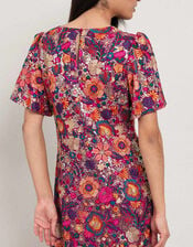 East Ishi Floral Embellished Midi Dress, Multi (MULTI), large