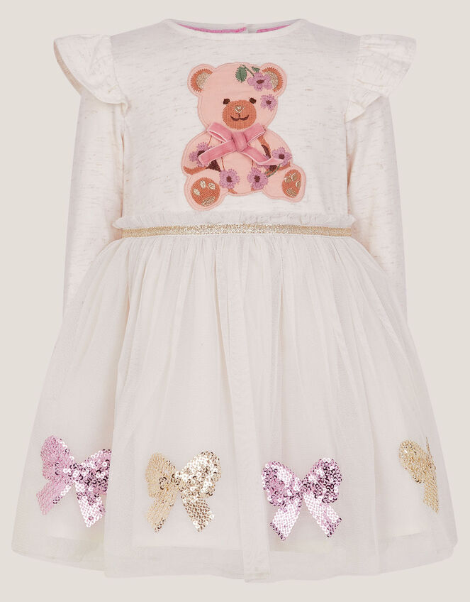 Baby Bear Tulle Disco Dress, Ivory (IVORY), large