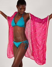 Scallop Bikini Bottoms in Recycled Polyester, Blue (TURQUOISE), large