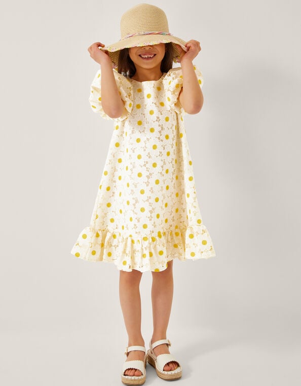 Zaria Daisy Lace Swing Dress, Ivory (IVORY), large