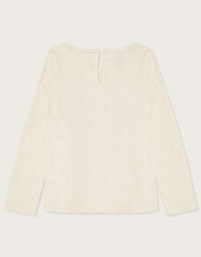 Squirrel Long Sleeve Top, Ivory (IVORY), large