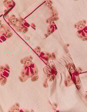 Teddy Bear Print Long Christmas Pyjamas Set, Cream (CREAM), large