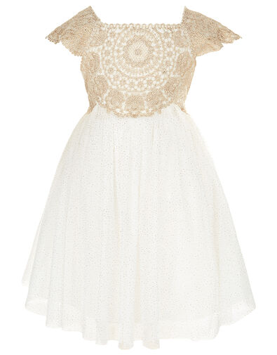 Baby Estella Dress, Gold (GOLD), large