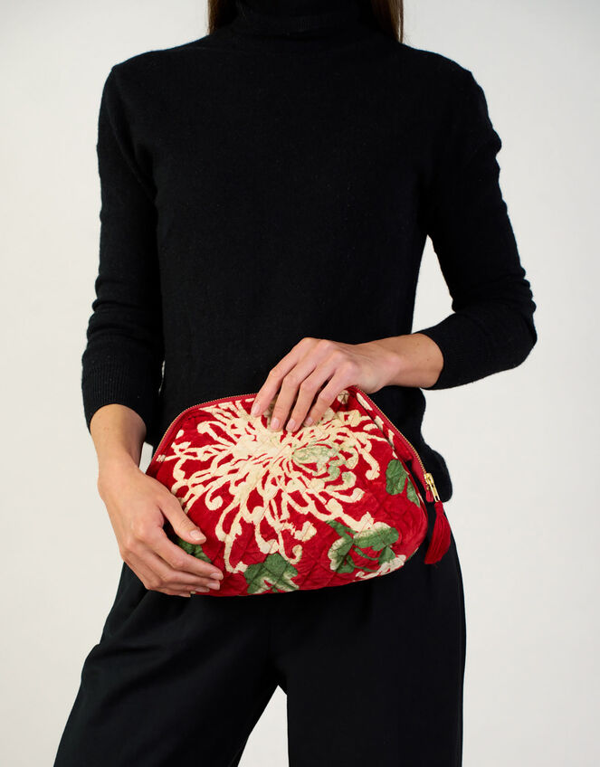 One Hundred Stars Chrysanthemum Velvet Pouch, , large
