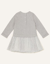 Baby Cat Sweat Disco Dress, Grey (GREY), large