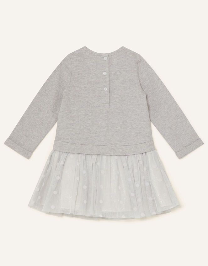 Baby Cat Sweat Disco Dress, Grey (GREY), large