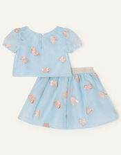 Baby Butterfly Jacquard Set, Blue (BLUE), large
