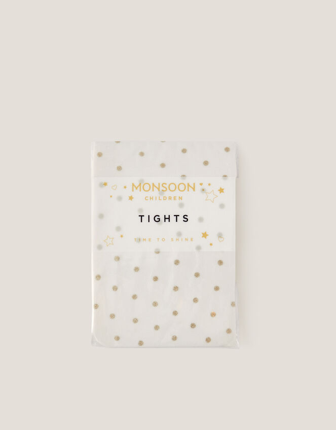Glitter Spot Tights, Gold (GOLD), large