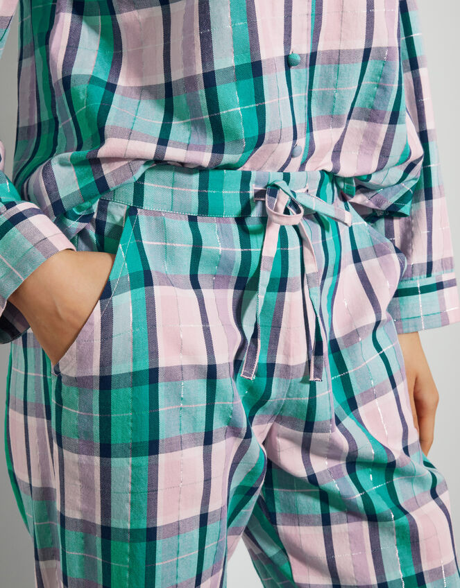 Cleo Check Pyjama Set, Teal (TEAL), large