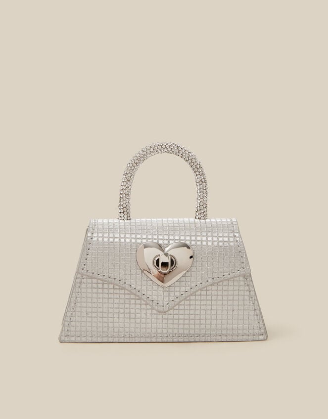 Mini Diamant&eacute; Heart Twistlock Bag, , large