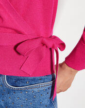 Riley Wrap Jumper, Pink (BRIGHT PINK), large