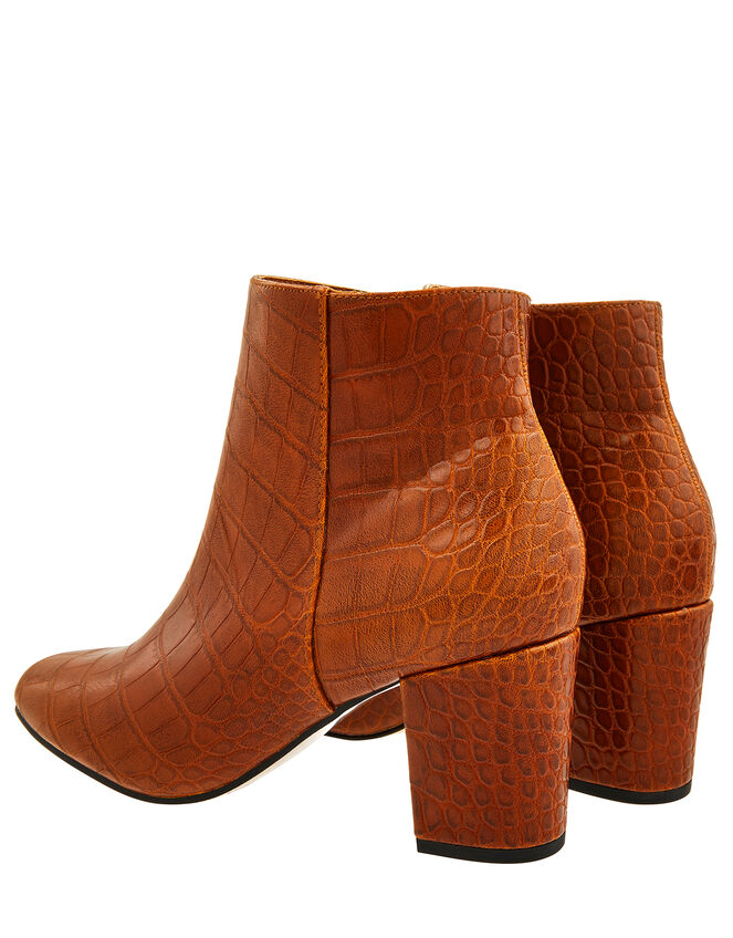 Cindy Croc Ankle Boots, Tan (TAN), large