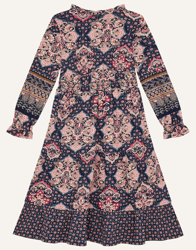 MINI ME Rowan Heritage Print Dress, Blue (NAVY), large